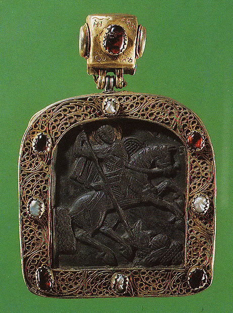  St. George. Pectoral icon. 14th century 