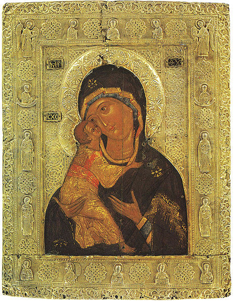 Icon.The Virgin of Vladimir. Late 14th –  early 15th century. 