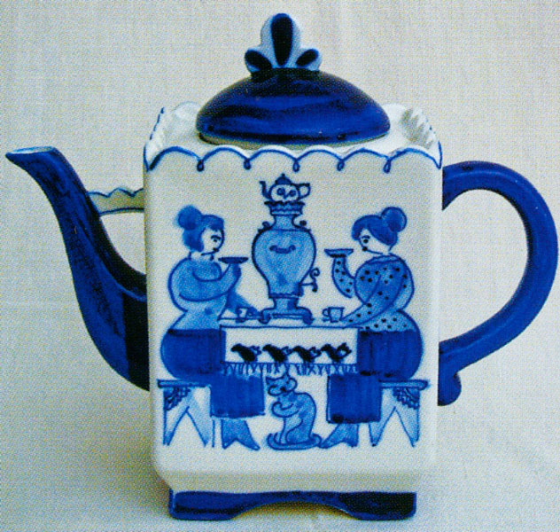 L.P. Azarova. Tea-pot “Tea drinking”. 1967.