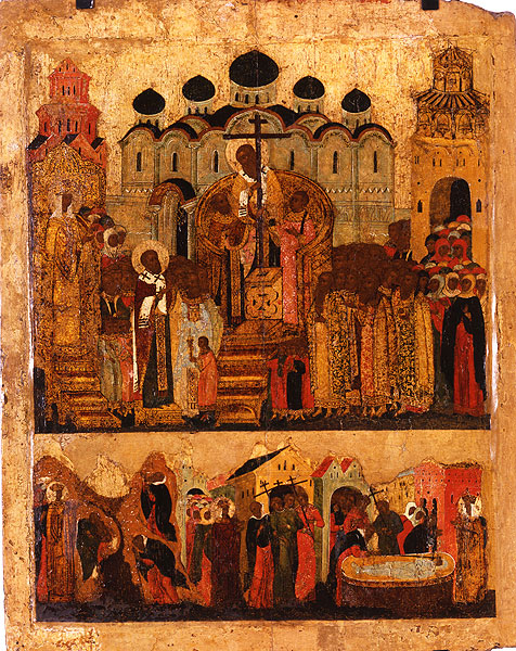 Icon. The Exaltation of the Cross. 16th century
