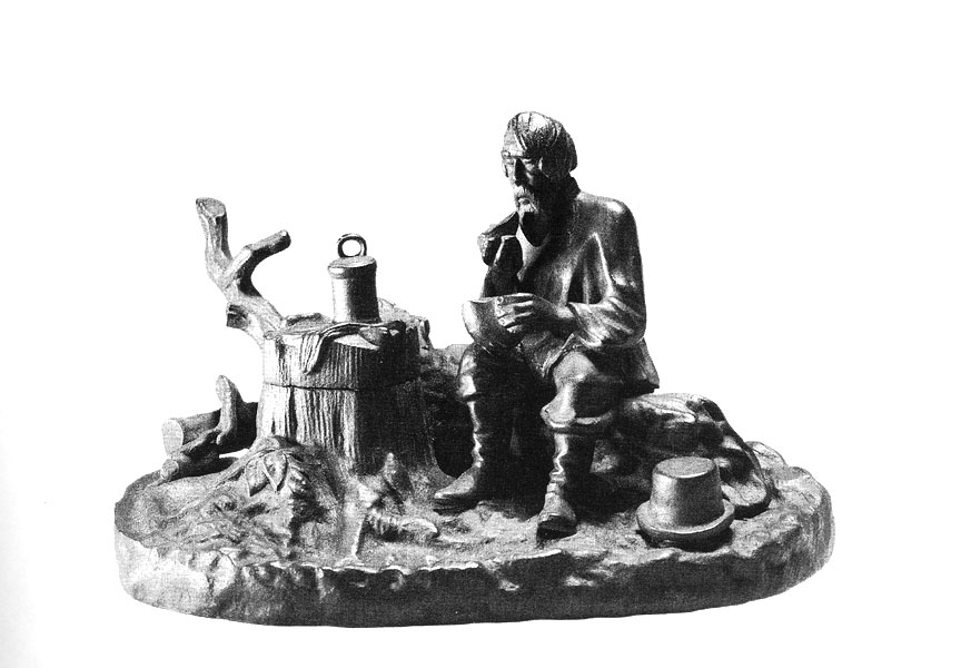 Ink-pot  “A peasant on the stump”. 1903. 