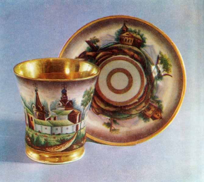 Beaker  and saucer. 1850s – 1860s.