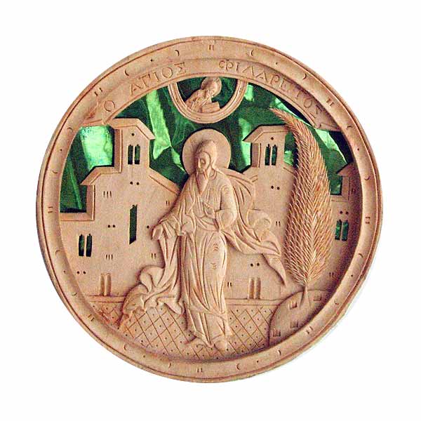 Double-sided icon. St. Filaret the Merciful. Athos. 1860s