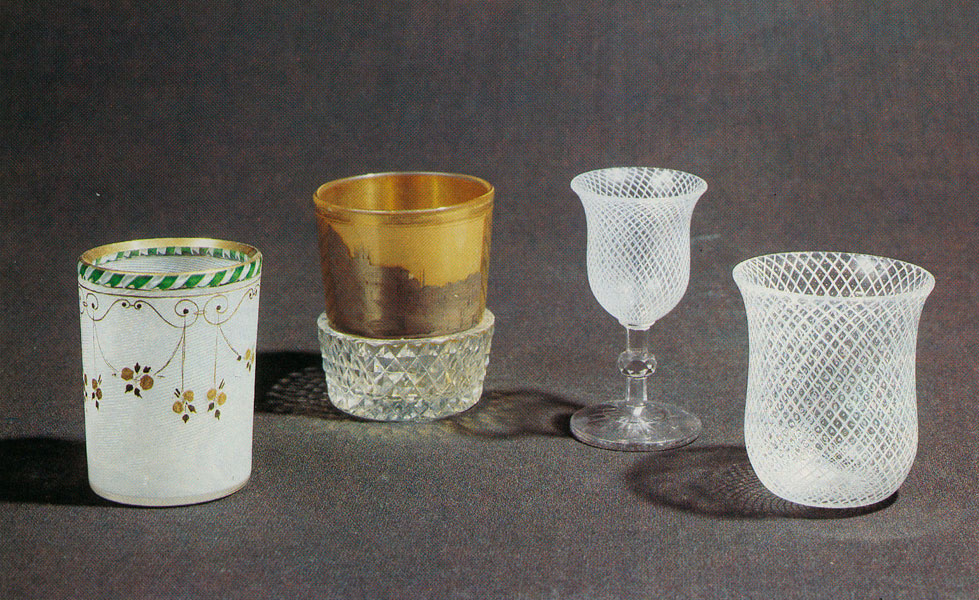 Objects made of glass.19th century.