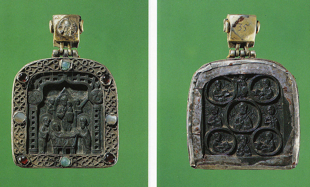  Pectoral icon. 1380s. Moscow. Obverse. Reverse