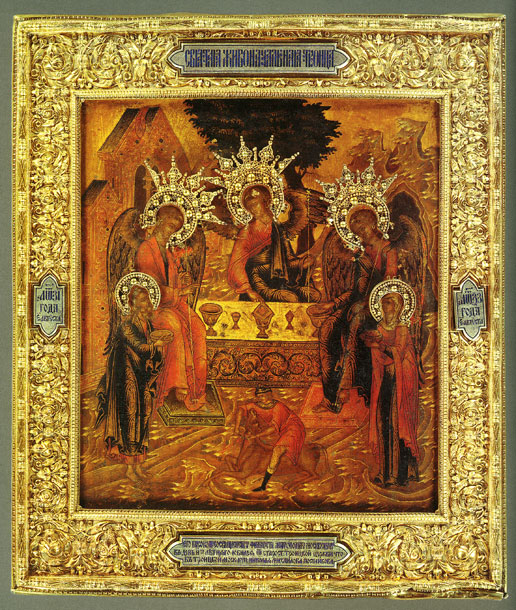 Icon in a mounting. he Trinity of Old Testament.1867. 