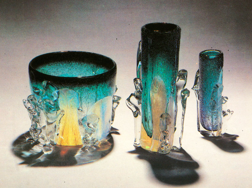S.M. Beskinskaya.  Vase Set “Lake”. 1977.