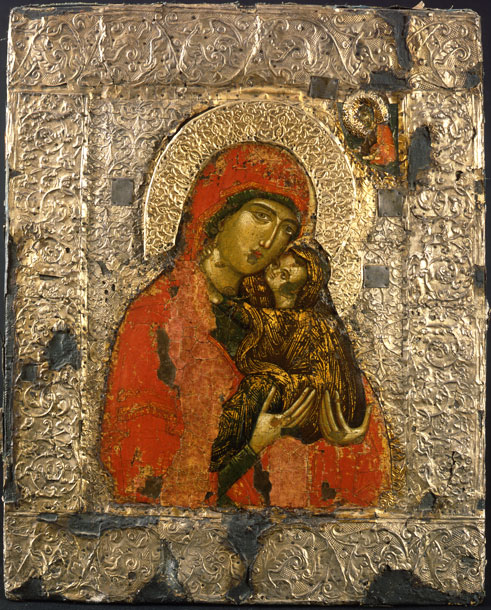 Icon.St. Anna with the Child Mary.  14th c.